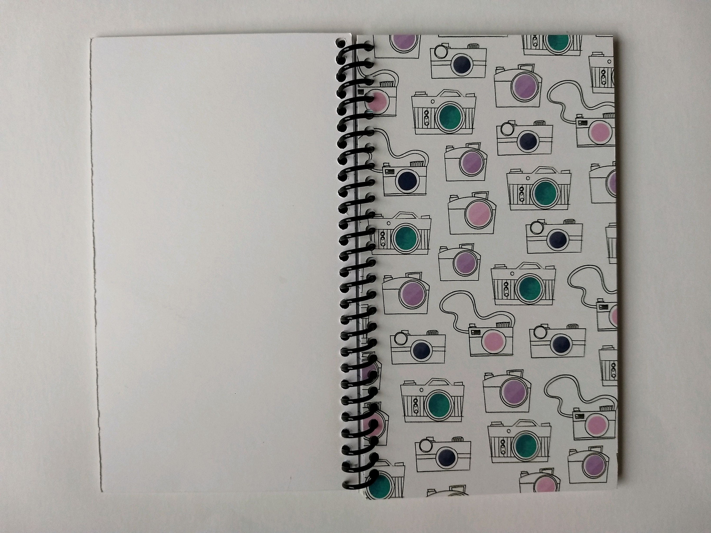 Camera Photography Spiral Notebook Hand Made From Specialty Etsy