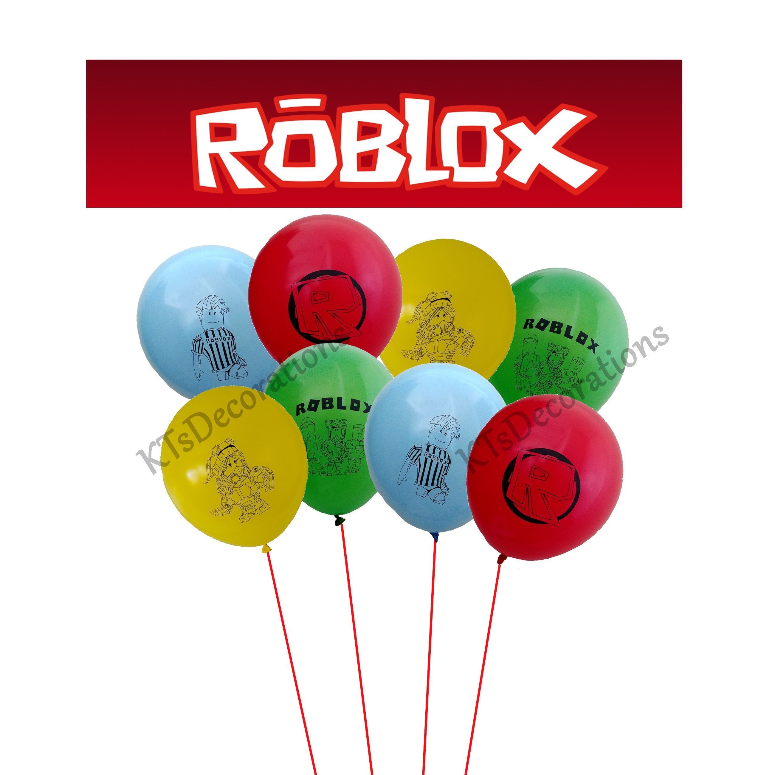 16 Roblox Balloons Roblox Birthday Party Decorations Party Etsy - party supplies 12 new roblox birthday party decor latex