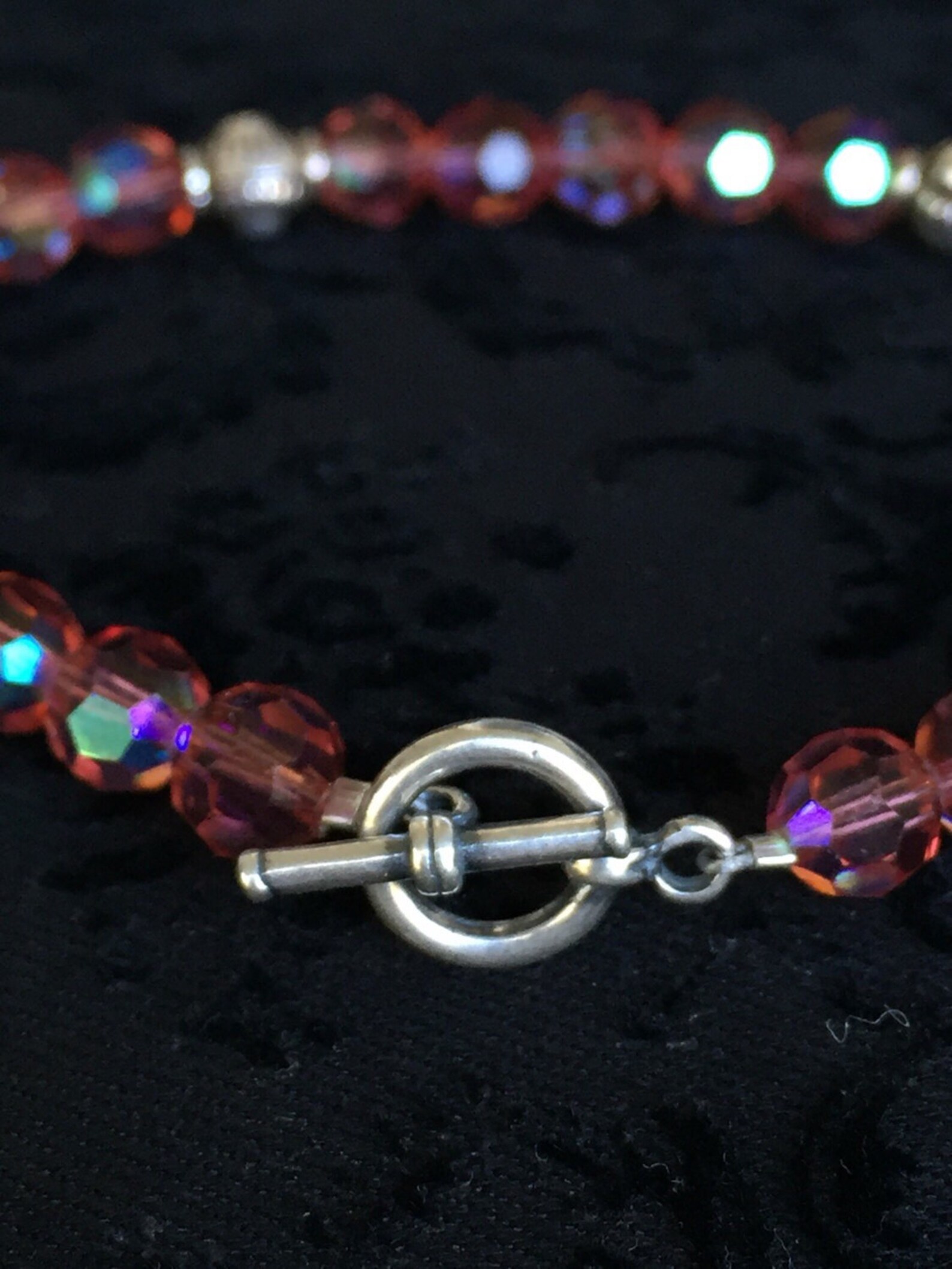Czech Glass and Sterling Bead Bracelet Etsy