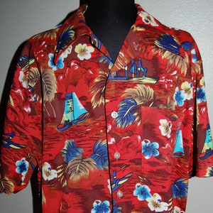 Vintage &quot;Waikiki 76&quot; Hawaiian Men&#39;s Shirt - Size M/L