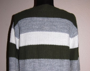 Vintage 60's Campus, Mod, Striped, Cardigan Sweater (M) - Etsy Vintage 60's Campus, Mod, Striped, Cardigan Sweater (M) - Etsy