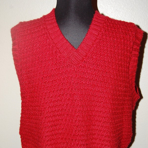 1970s Sear's Kings Road Men's Sweater Vest - Size Large