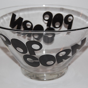 1970s Glass Popcorn Bowl