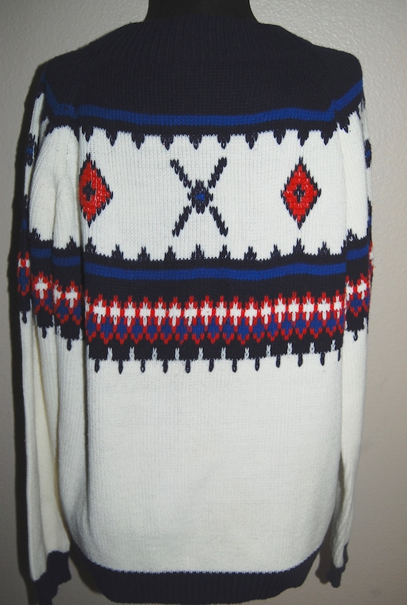 Vintage Mancraft Knits 1960s Ski Sweater - Size La