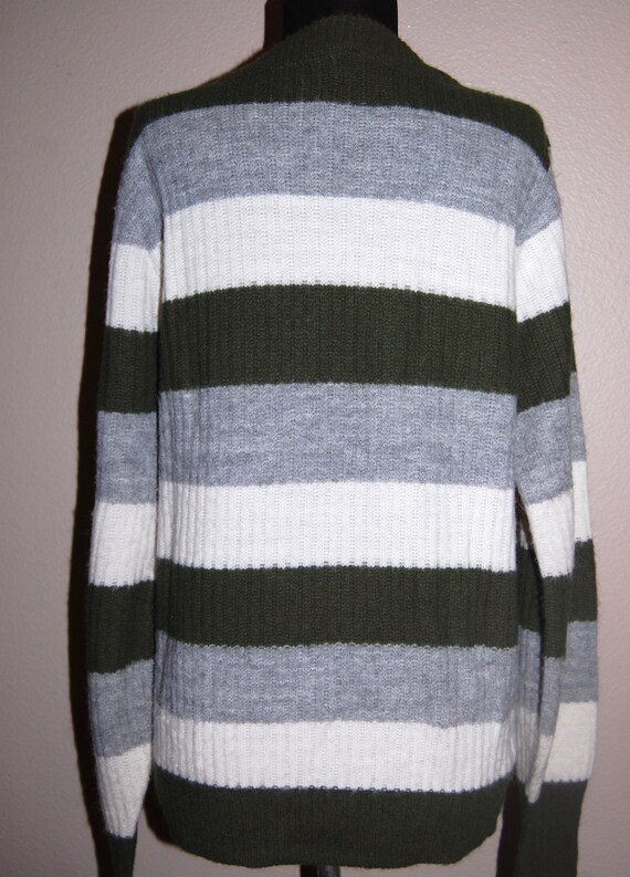 Vintage Orlon Campus Men's Pullover Striped Sweat… - image 3