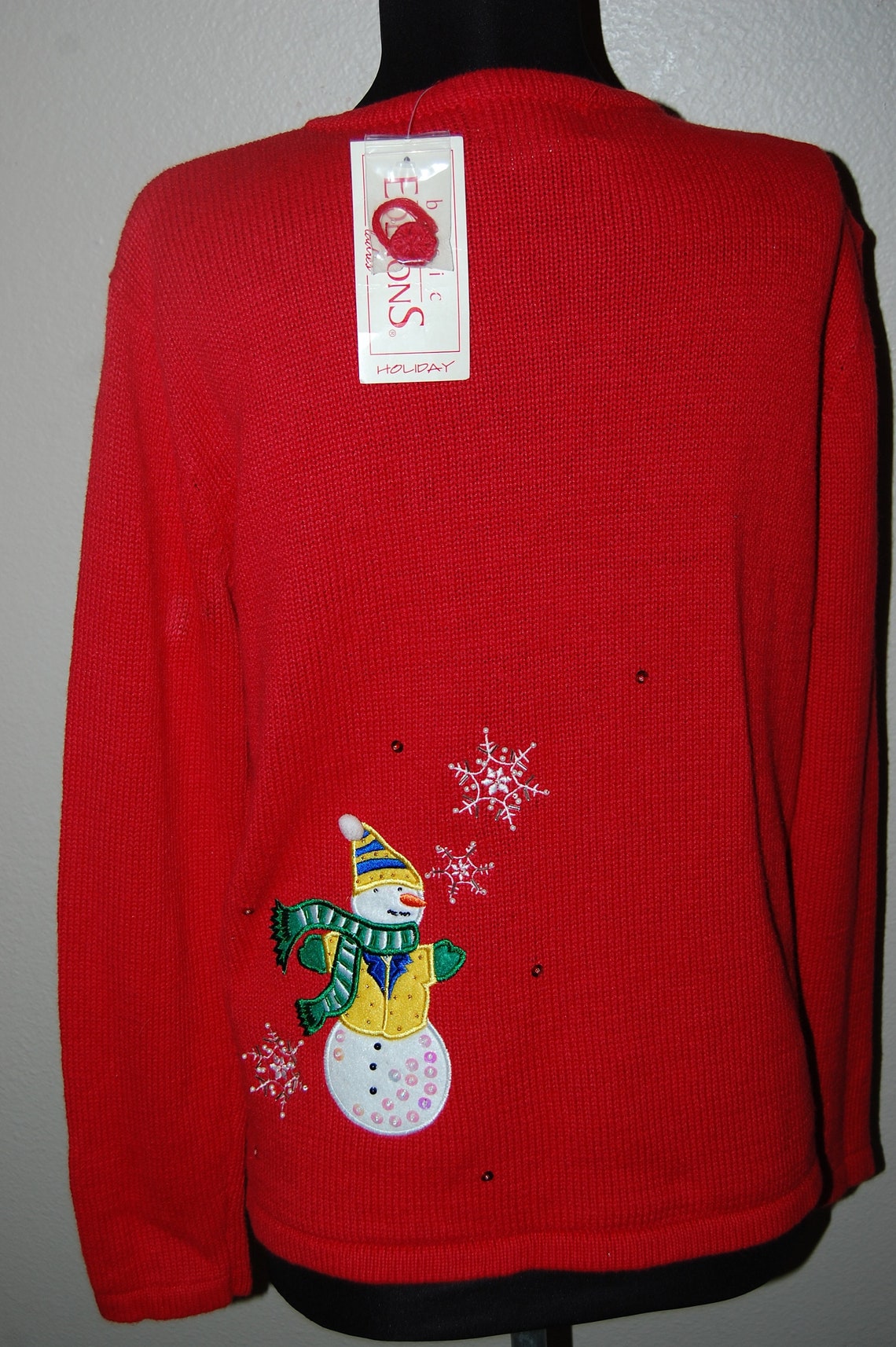 1990s Ugly Christmas Sweater/cardigan New W/ Tag - Etsy