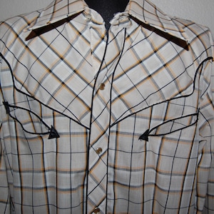 Vintage Men's Tom Ferguson by Karman for JC Penney Western/Rockabilly Shirt - Size 16 - 34
