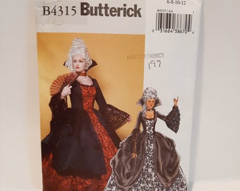 Misses Historical Gown Costume Sewing Pattern Butterick B4315 Uncut Size 6 8 10 12