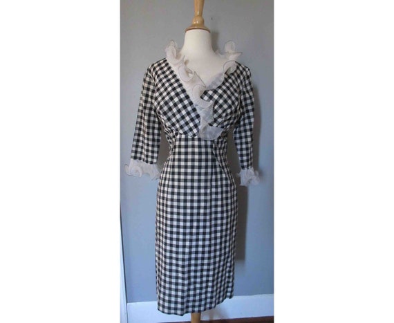 Black and White Gingham Dress
