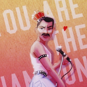 Fan Art "Freddy Mercury" - carte A6