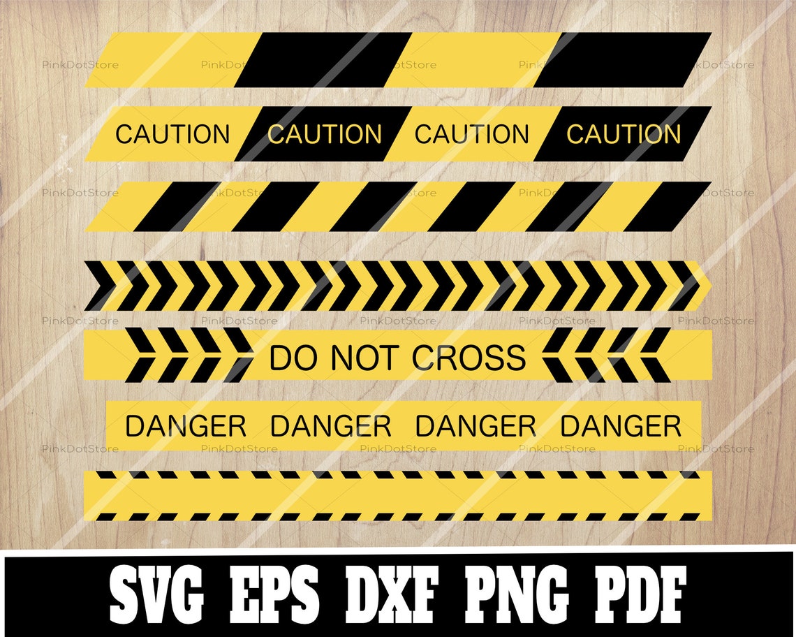 Caution Svg Police Yellow Tapes SVG Danger Svg Yellow Tape - Etsy