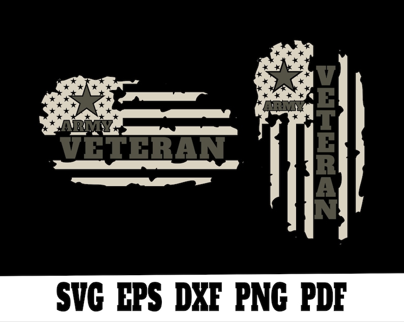Download Army Veteran Svg Distressed USA Flag svg American Flag | Etsy