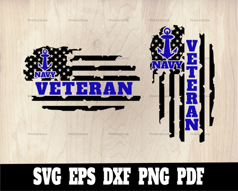 Download Navy Veteran Svg Distressed USA Flag svg American Flag | Etsy