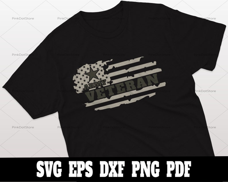Download Army Veteran Svg Distressed USA Flag svg American Flag | Etsy