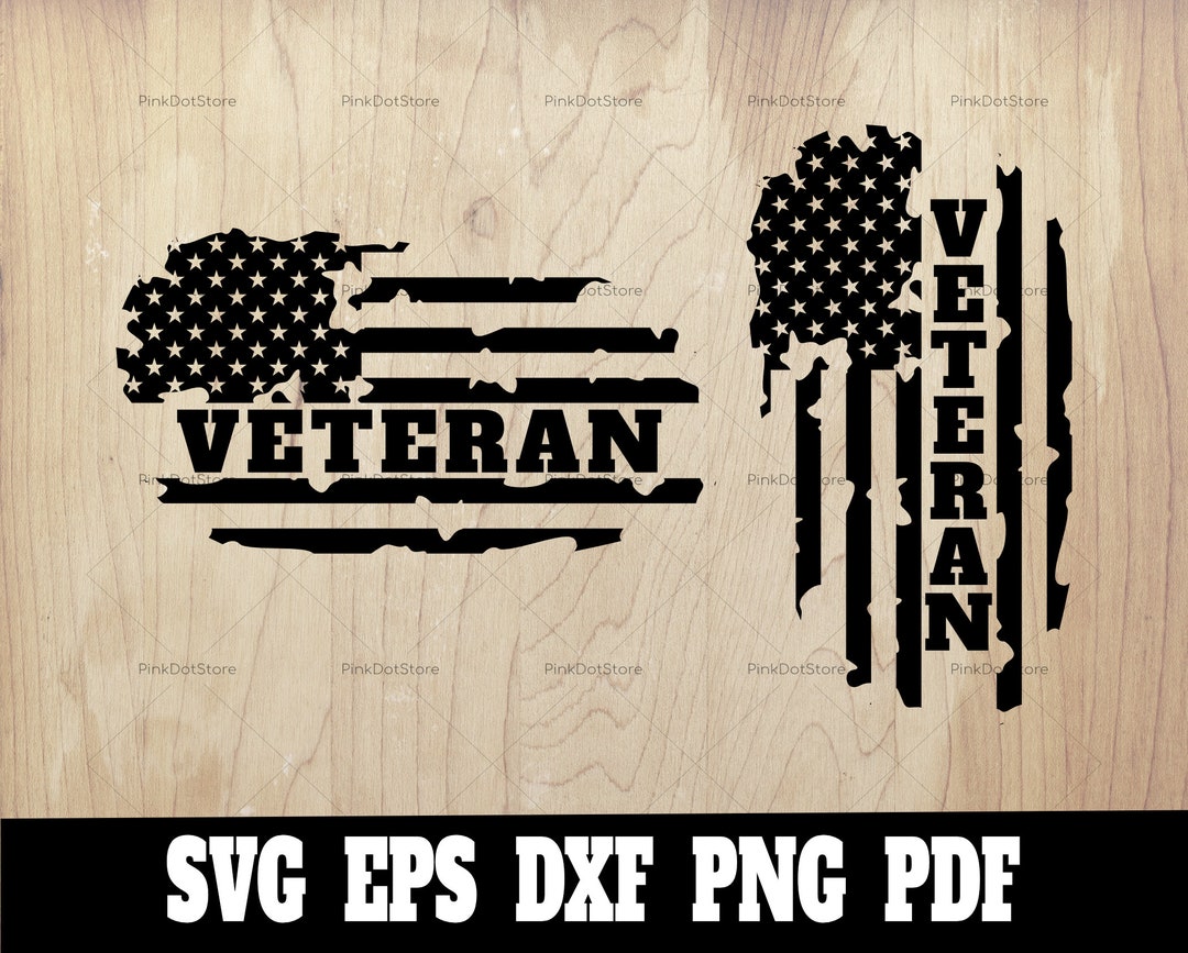 Veteran USA Flag, Distressed USA Flag Svg, Distressed American Flag Svg ...