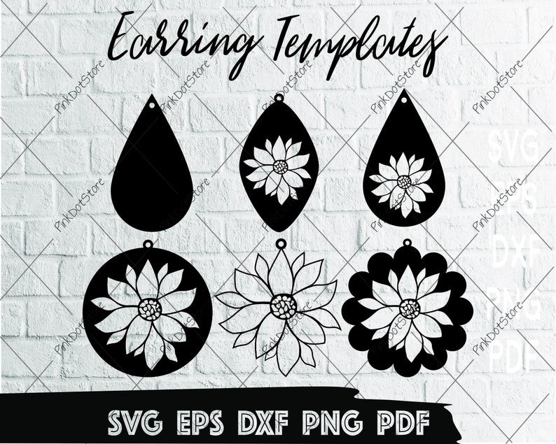 Download Earrings SVG Teardrop Earrings SVG sunflower svg laser cut ...