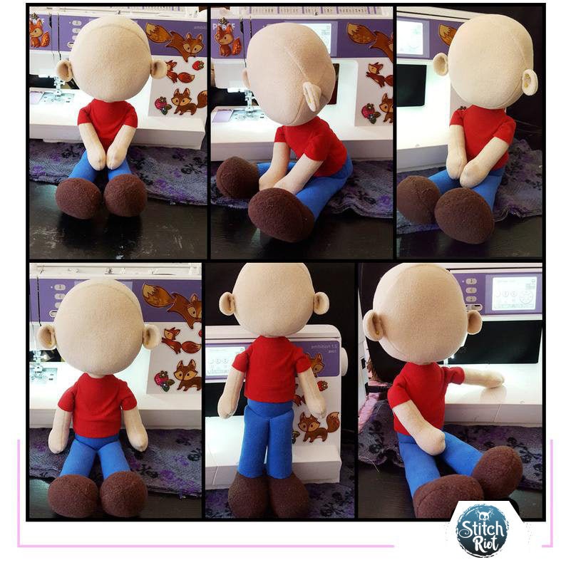 Sitting Plush Human Sewing Pattern & Tutorial with Bonus Etsy