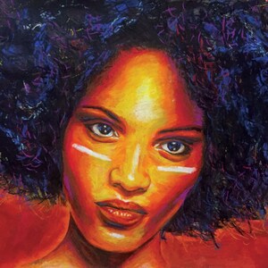 War Paint - Afro Art Print