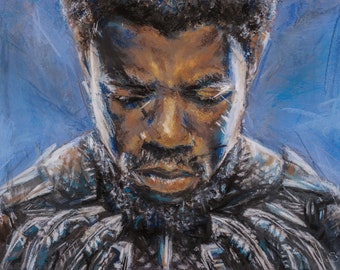 Black Panther Art Print - Chadwick Boseman