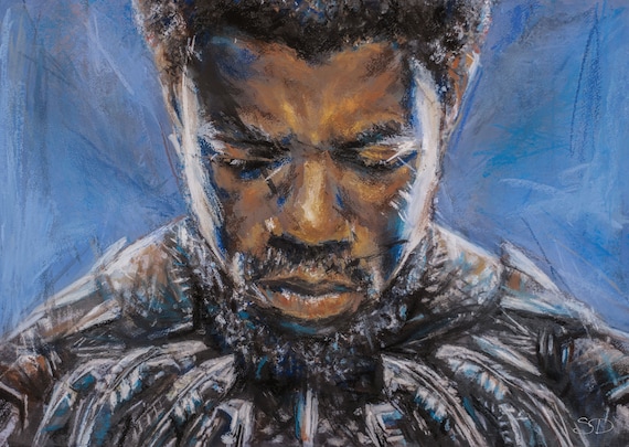 Black Panther Art Print - Chadwick Boseman