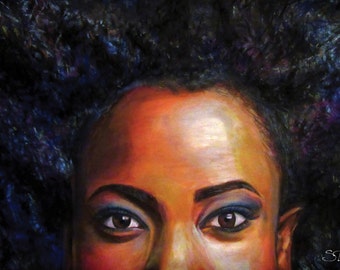 Her Eyes - Afro Art Print