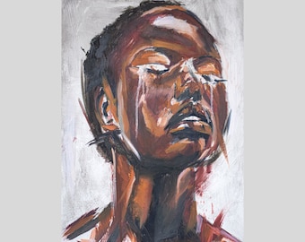Schwarzer Kunstdruck - Ohne Titel 03