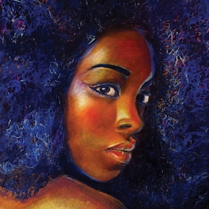 Afro Blue - Afro Art Print