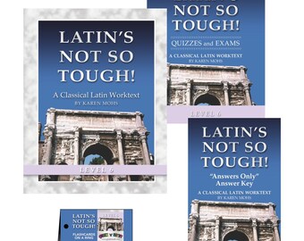 Latin 6, Short Set, Homeschool Curriculum, classical language, answer booklet, elementary classroom, activity pages, teens, adults