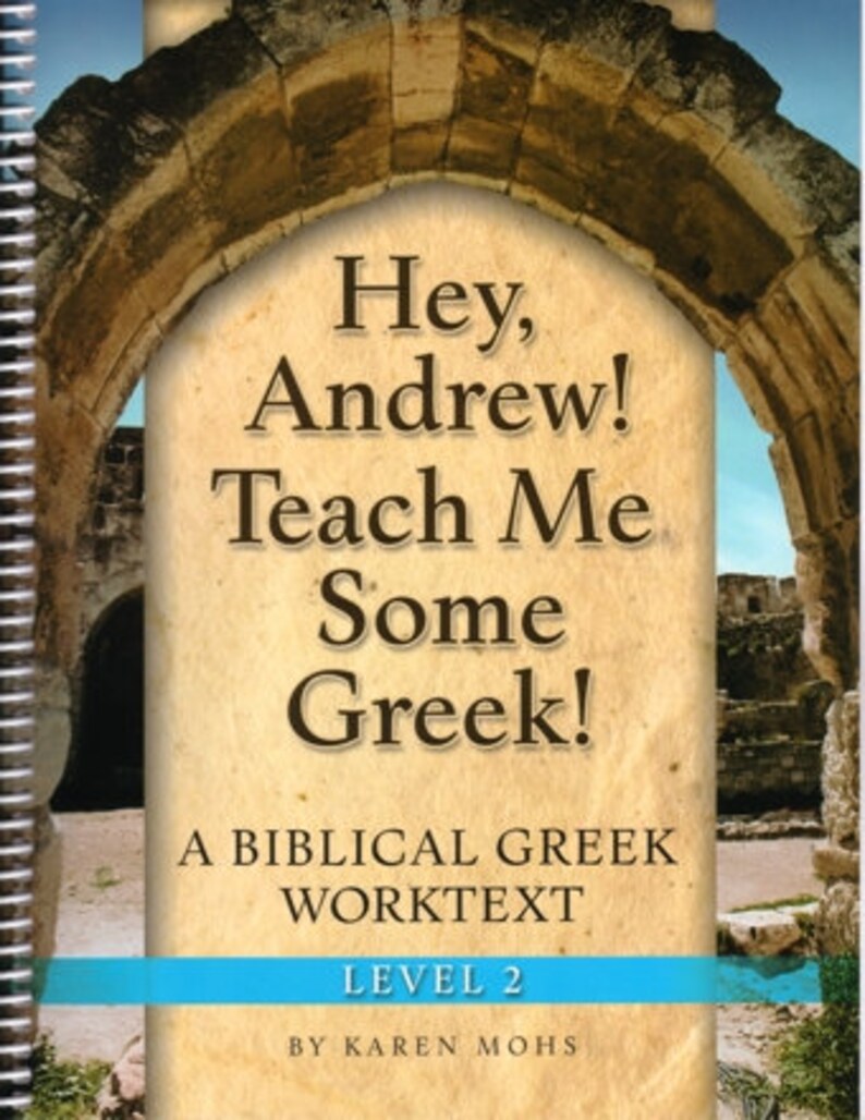 Greek 2, Short Set, Homeschool Curriculum, Christian, koine, Hey Andrew, answer booklet, biblical, activity pages, elementary, kids image 2