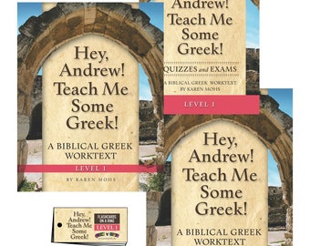 Greek 1, Full Set, Homeschool Curriculum, Christian, koine, Hey Andrew, full answer key, biblical, activity pages, kindergarten, kids