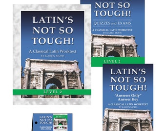 Latin 2, Short Set, Homeschool Curriculum, classical language, answer booklet, elementary classroom, activity pages, primary, kids