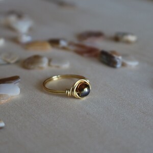 Wire Wrapped Multicolored Stone Ring
