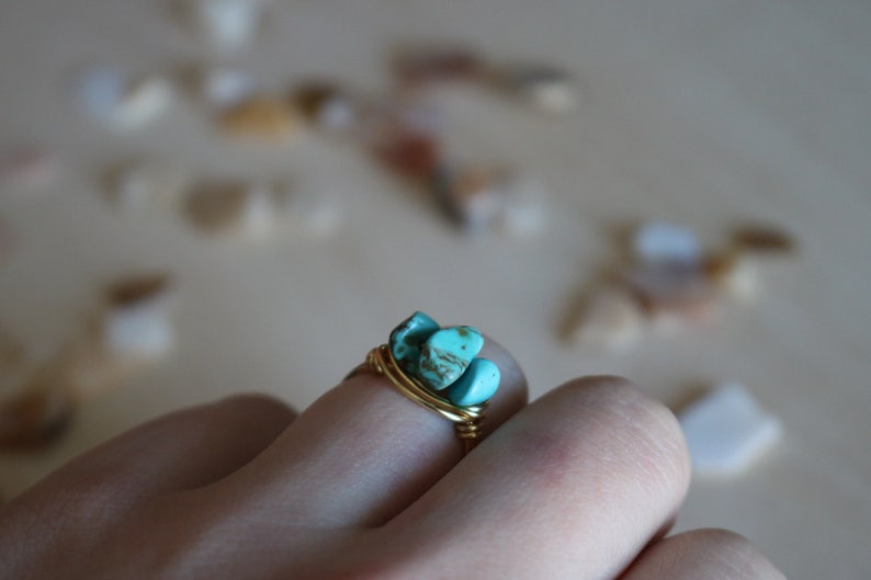 Wire Wrapped Turquoise Ring
