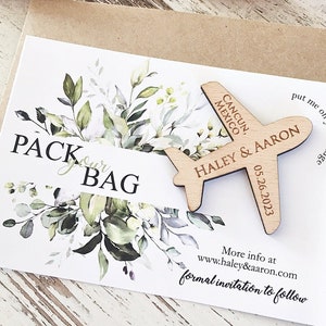 Save The Date Magnet Flugzeug, Hochzeitseinladungen, Greenery Einladung, Save The Date Karten, Strand Save The Date, Frühling, Sommer, Boho