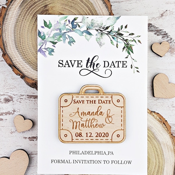Wood Save-The-Date Magnets