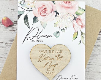 Rose Gold Save the Date Magnet