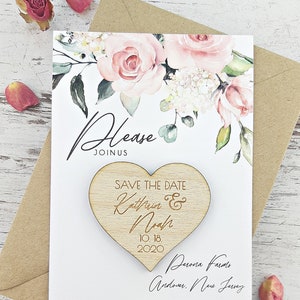 Rose Gold Save the Date Magnet