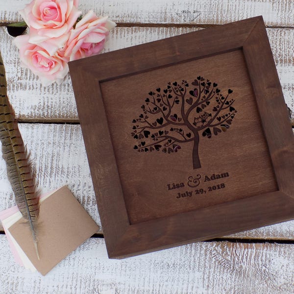 3D Tree Guest Book Love Tree Guest Book Owl Guest Book Wedding Shadow Box Engraved Shadow Box Wedding Card Holder Wood Guest Book Unique