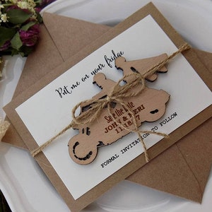 Magnete per moto Save the Date, Magnete per moto in legno, Magnete Save The Date, Magnete in legno Save The Date, Magnete per matrimonio in legno