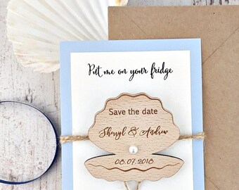 Shell Save The Date Etsy