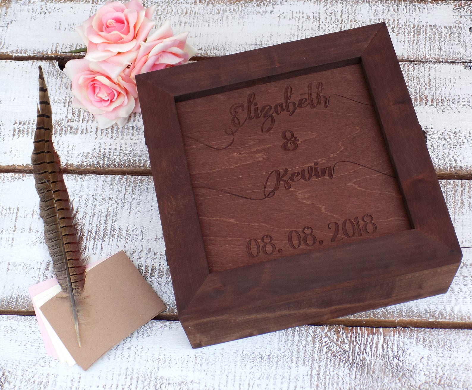 Custom Shadow Box Guest Book Wood Shadow Box Wedding Shadow Etsy