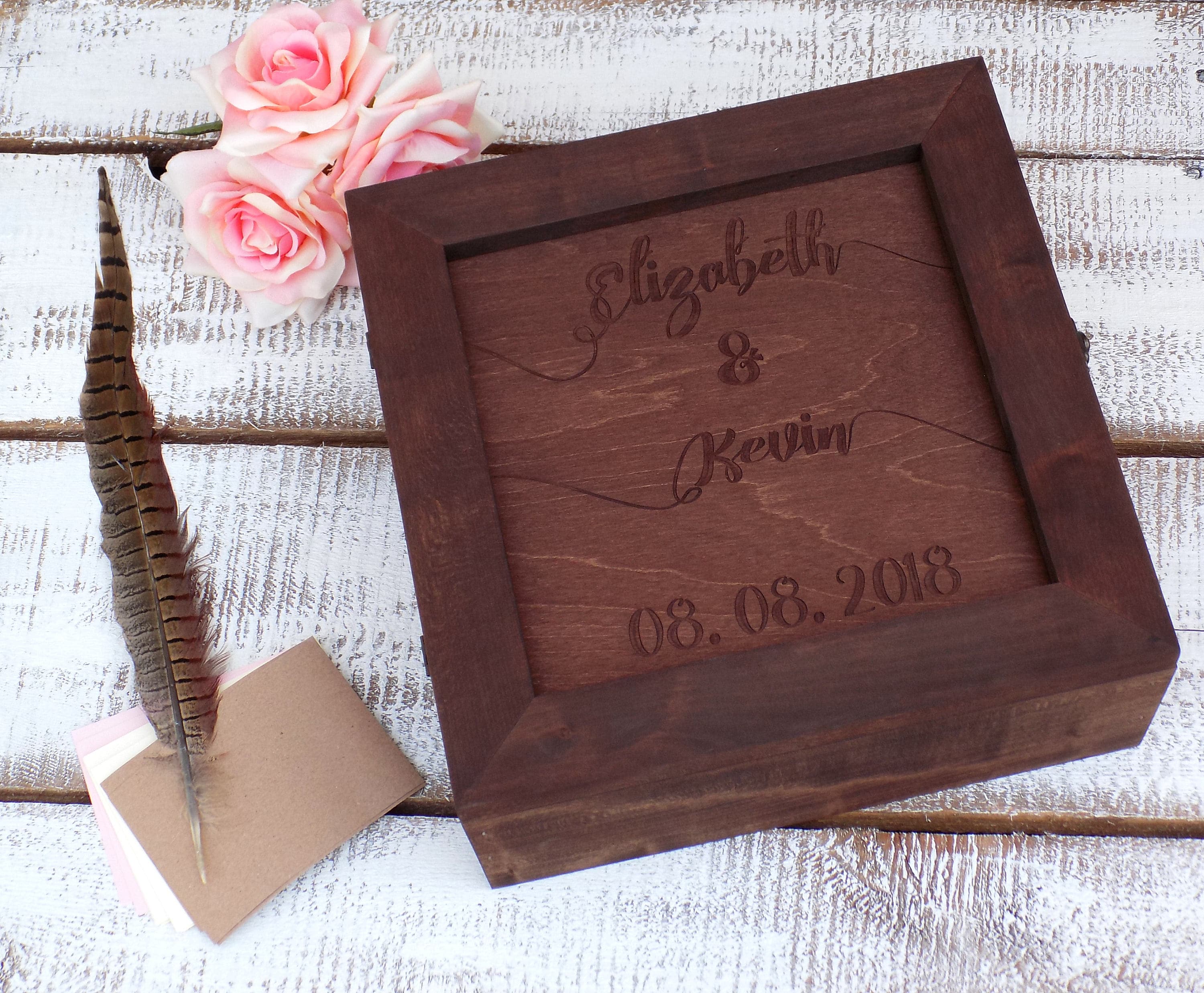 Custom Shadow Box Guest Book Wood Shadow Box Wedding Shadow Etsy