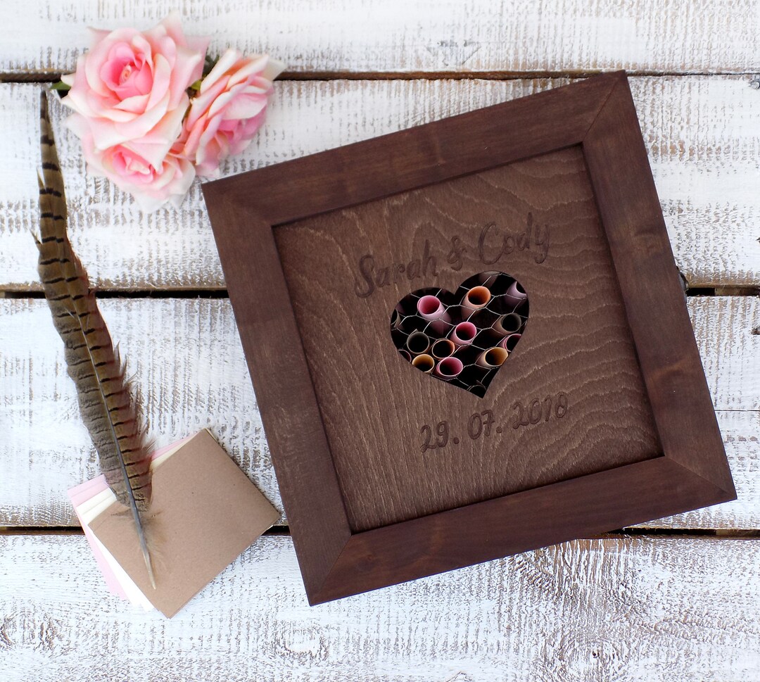 Rustic Shadow Box Rustic Guest Book Rustic Drop Box Etsy