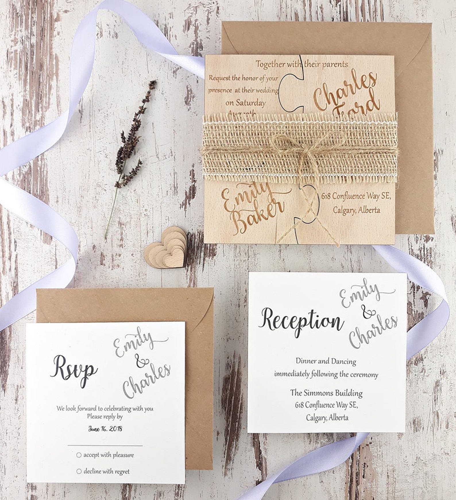 Puzzle Wedding Invitation Puzzle Invitation Real Wood Etsy