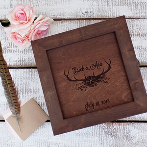 Hirsch Gästebuch Hochzeit Gästebuch Hochzeit Gästebuch Hochzeit Schattenbox Hochzeitskartenbox Hochzeitskarte Box Rustikal Gästebuch Hochzeitsgeschenk