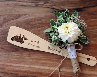 Motorcycle Wedding Favor, Motorcycle Wooden Spatula, Party Favor, Rustic Wedding Favors, Kitchen Utensils, Cooking Utensil, Kitchen Spatula