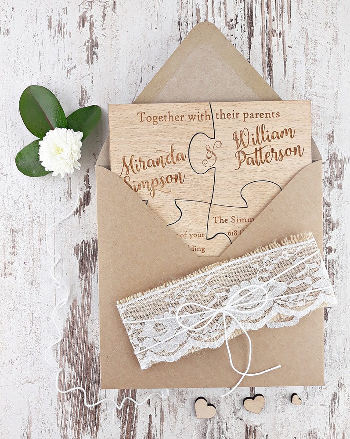 Puzzle Wedding Invitation Puzzle Invitation Real Wood Etsy