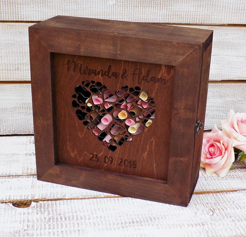 Shadow Box Wedding Guest Book Drop Box Guest Book 3D Guest Etsy
