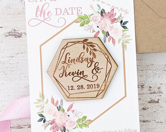 Geometric Save The Date Magnet