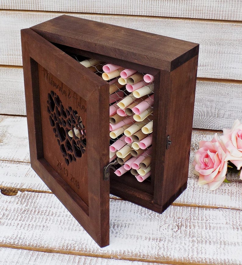 Shadow Box Wedding Guest Book Drop Box Guest Book 3D Guest Etsy